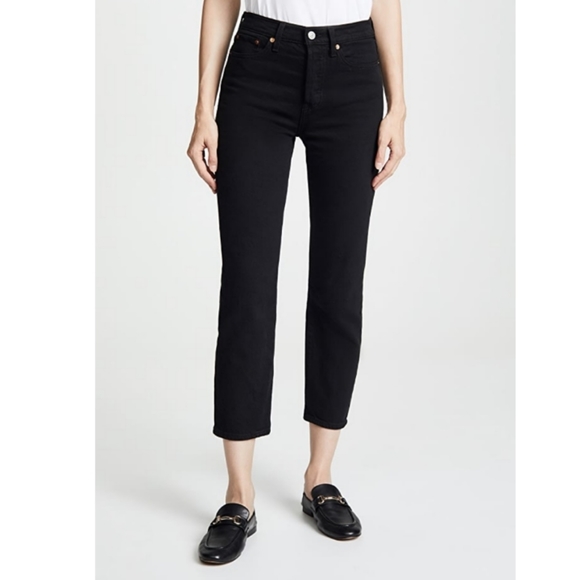 wedgie straight levi's black